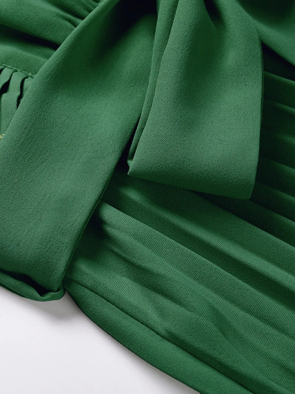 Tied Surplice Cap Sleeve Pleated Dress - Ladyez