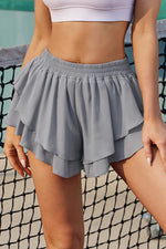 Layered Mid-Rise Waist Active Skirt - Ladyez