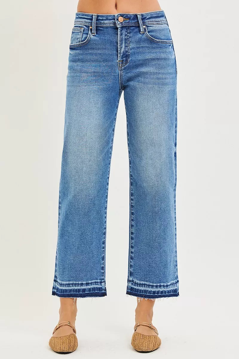 RISEN Full Size Slouchy CroppedBoyfriend Jeans Plus Size