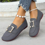 Decor Buckle Round Toe Slip-On