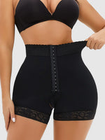 Full Size Lace Detail Hook-and-Eye Shaping Shorts - Ladyez