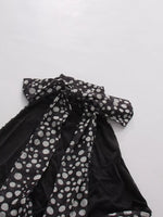 Halter Neck Polka Dot Maxi Dress