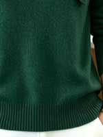Full Size Asymmetric Ribbed Collar Sweater Plus Size