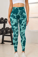 Tie-Dye High Waist Active Leggings - Ladyez
