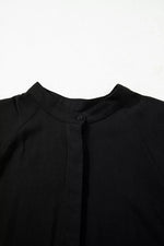 Hidden Buttons Short Sleeve Ruffle Tiered Long Flared Dress
