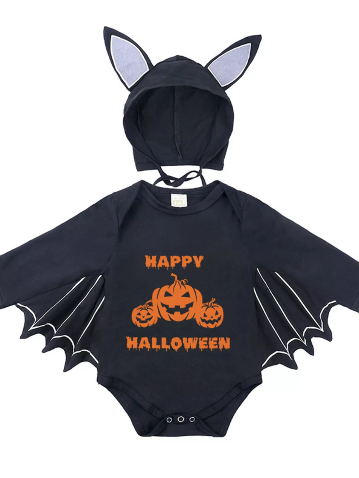 Children's Halloween Bat Bodysuit & Hat Costume Set