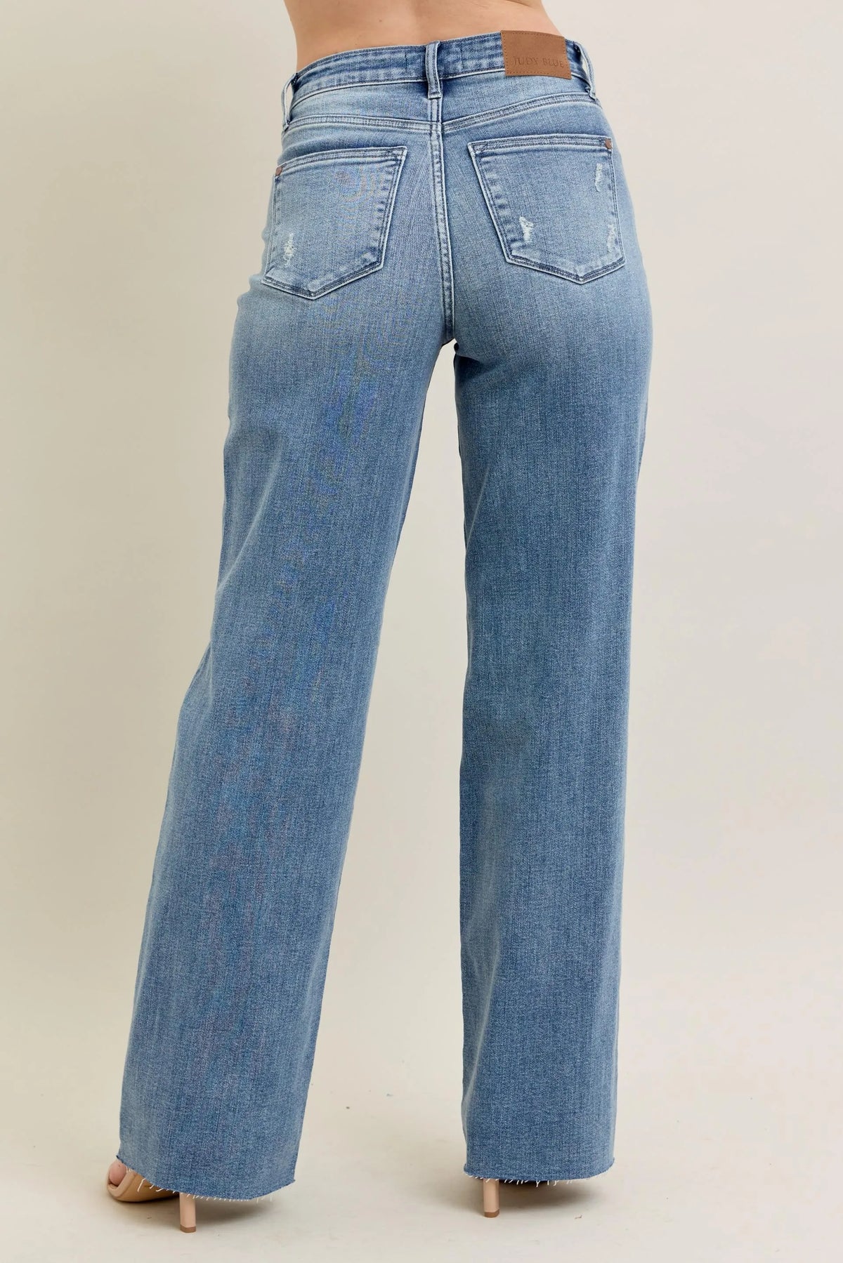 Judy Blue Full Size V - Front Baggy Jeans Plus Size - Ladyez
