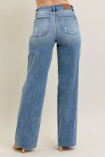 Judy Blue Full Size V - Front Baggy Jeans Plus Size