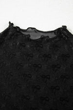 Sheer Mesh Short Sleeve Top - Ladyez