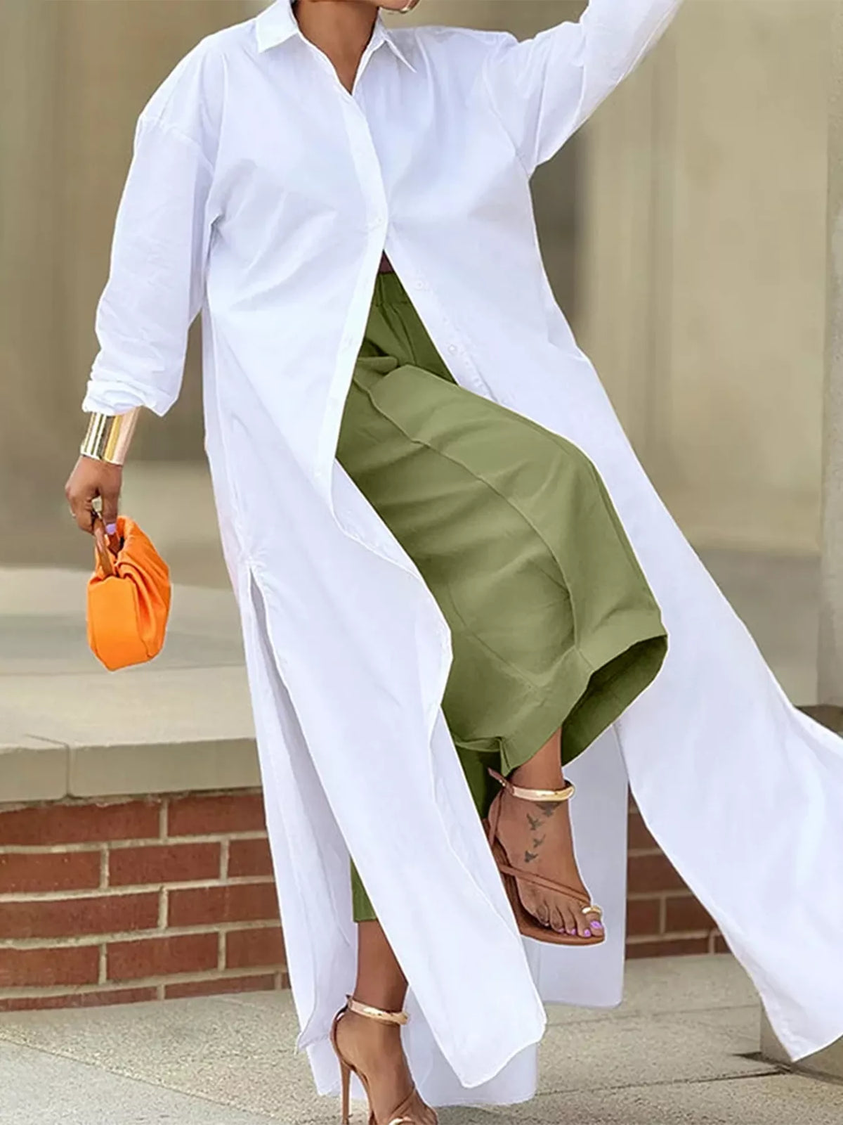 Wide Leg Pleated Detail Pants