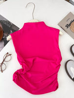 Ruched Mock Neck Tank