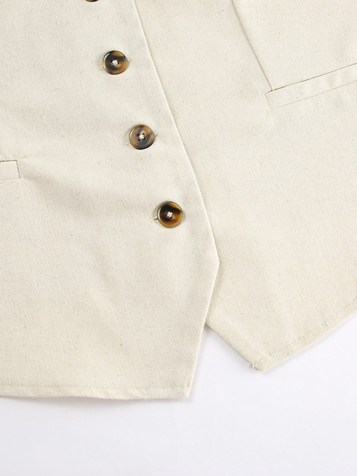 Button Up Vest and Shorts Set