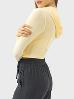 Millennia Zip Up Hooded Long Sleeve Active Outerwear - Ladyez
