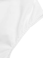 Contrast Bow Sleeveless Shirt Dress