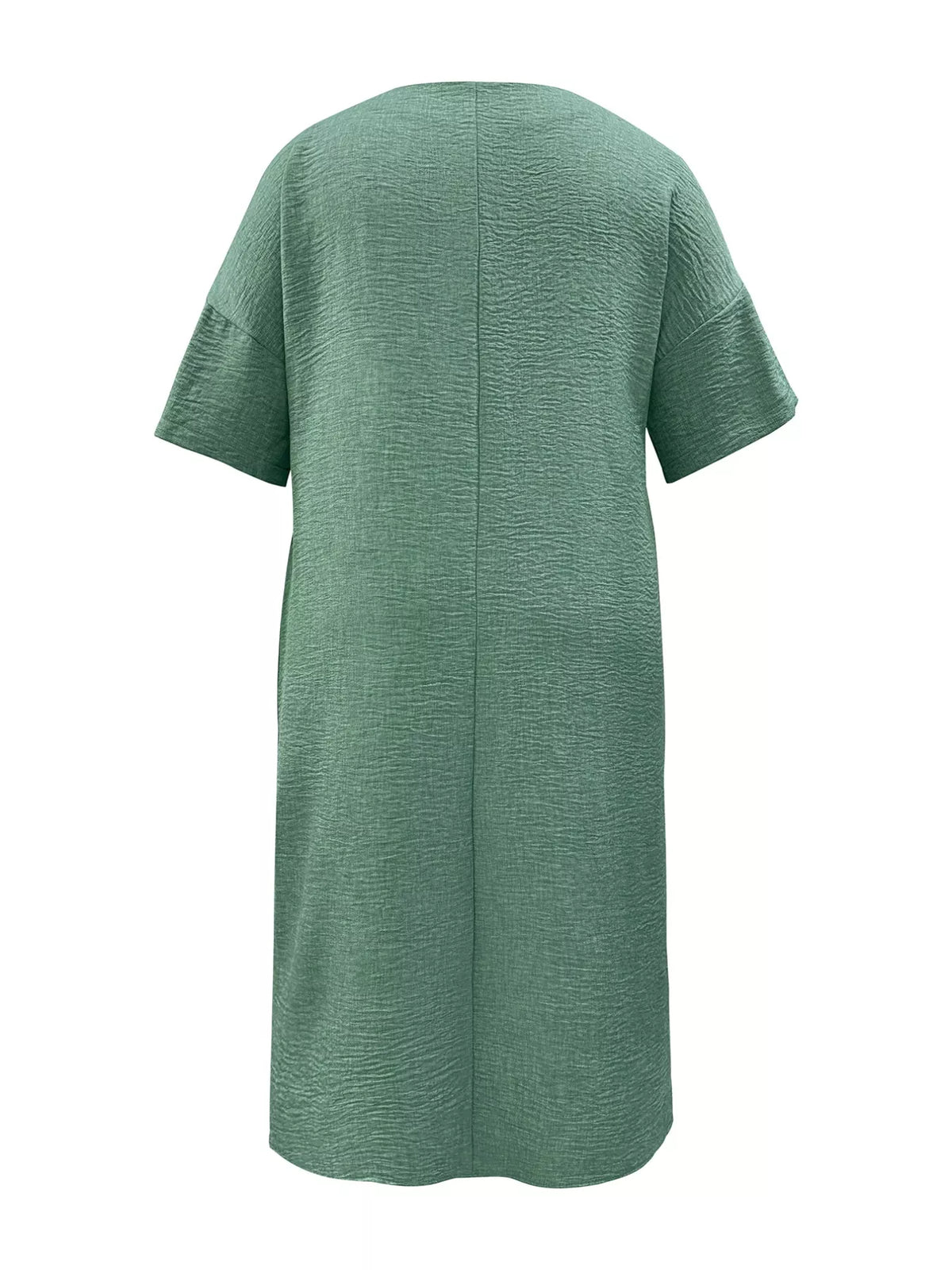 Plus Size V-Neck Half Sleeve Dress