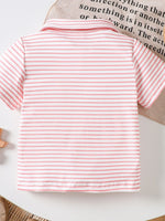 Children's Striped Embroidered Duck Polo
