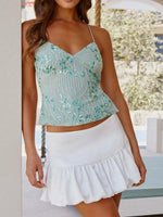 Crisscross Back V-Neck Cami - Ladyez