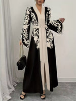 Printed Tie Waist Maxi Dress