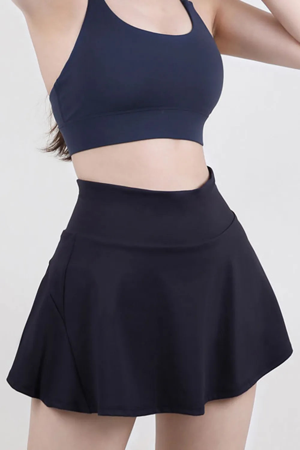 High Waist Pleated Active Skirt - Ladyez