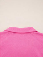 Solid Color Collared Pullover and Central Seam Pants Set