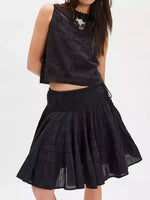 Tiered Drawstring Mini Skirt