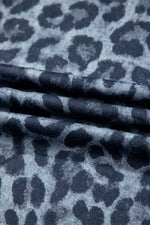 Leopard Print Frilled Detail Drawstring Wide Leg Pants