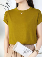 Plus Size Round Neck Short Sleeve T-Shirt
