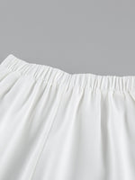One Button Short Sleeve Top and Skirt Set