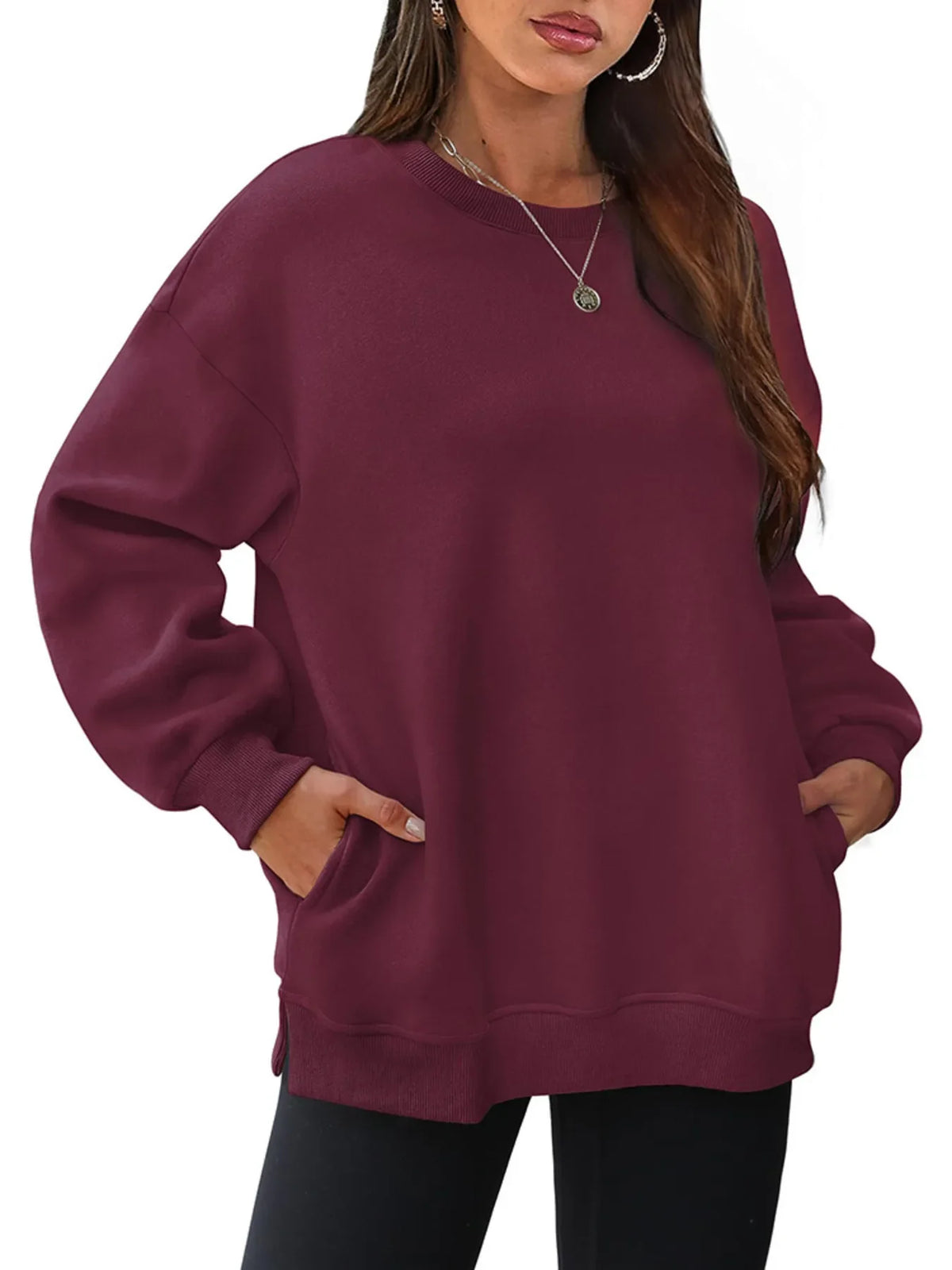 Oversized Long Sleeve Crewneck Sweatshirt