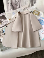 Short Sleeve Lapel Collar Solid Blazer