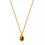2 Piece Natural Stone and Gold Chain Necklace with Pendant