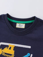 Children's Construction Vehicle Crew Neck Sweatshirt