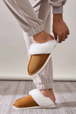 Faux Fur Round Toe Slippers