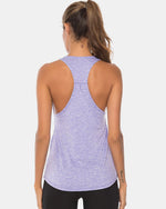Full Size Scoop Neck Wide Strap Active Tank - Ladyez