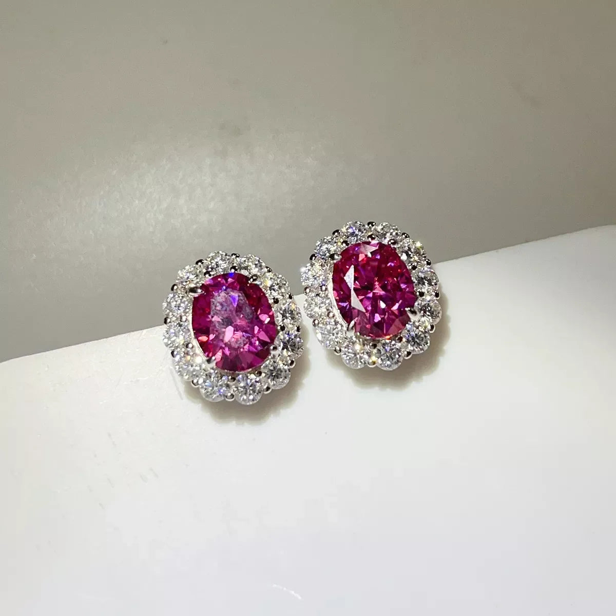 6 Carat 925 Sterling Silver Moissanite Stud Earrings