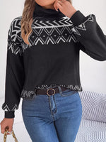 Turtleneck Dropped Shoulder Sweater