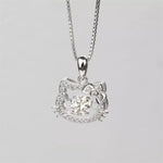 2 Carat Moissanite 925 Sterling Pendant Silver