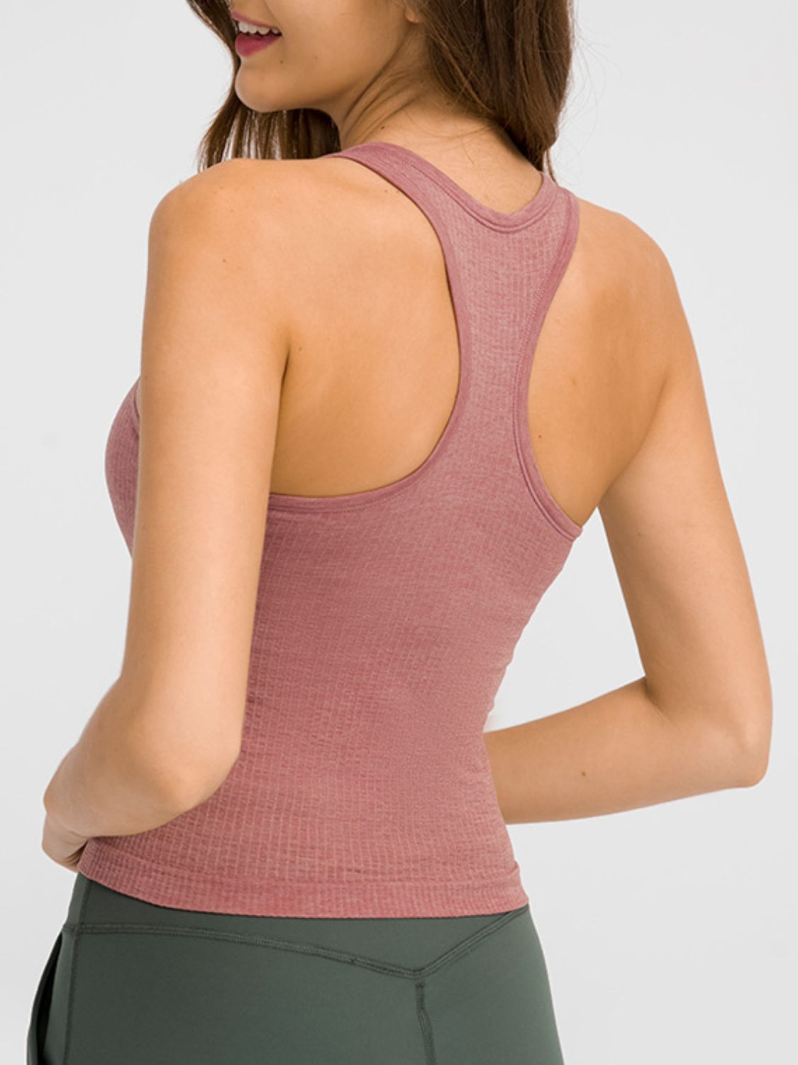 Millennia Round Neck Racerback Active Tank - Ladyez