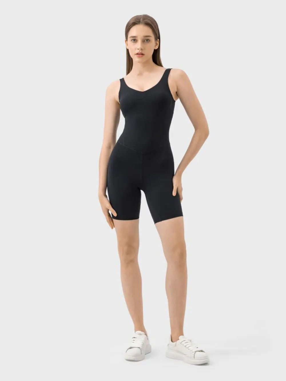Millennia Wide Strap Active Romper - Ladyez