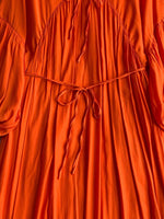 Balloon Sleeve Tie-Waist Dress