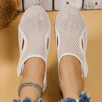 Mesh Round Toe Slip-Ons