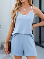Double Spaghetti Strap Cami and Shorts Set
