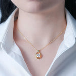 2 Carat Moissanite 925 Sterling Silver Pendant Necklace