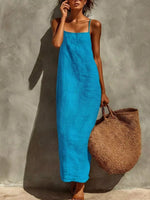 Sleeveless Linen Casual Maxi Dress