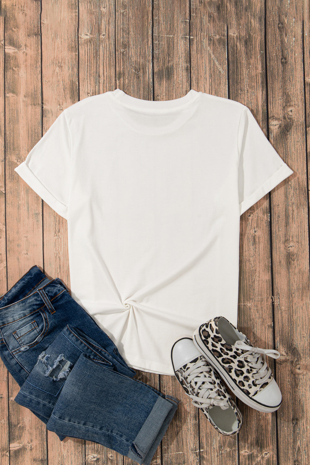 1776 Round Neck Short Sleeve T-Shirt - Ladyez