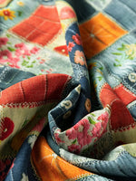 Floral Half Placket Notched Blouse