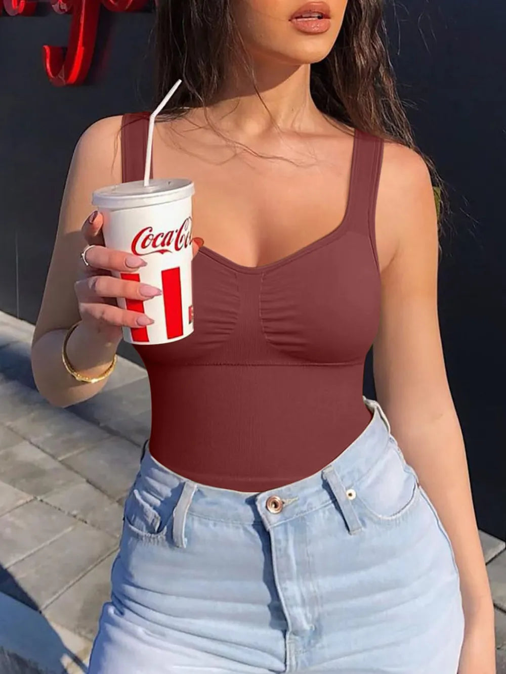 Wide Strap Active Tank - Ladyez