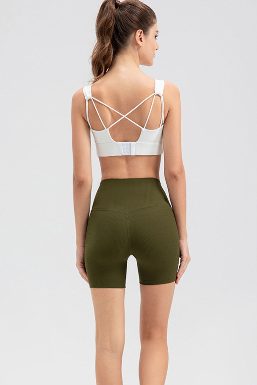 Wide Waistband Slim Fit Sports Shorts - Ladyez