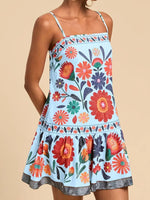 Floral Print Sleeveless Mini Dress