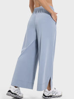 Millennia Slit Wide Leg Active Pants - Ladyez
